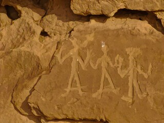 Chaco Canyon National Park - New Mexico, USA. City ruins of Anasazi lost civilization