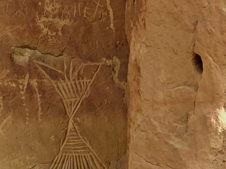 Chaco Canyon National Park - New Mexico, USA. City ruins of Anasazi lost civilization