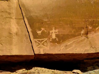 Chaco Canyon National Park - New Mexico, USA. City ruins of Anasazi lost civilization