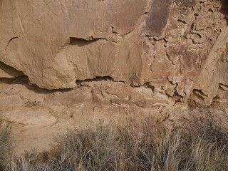 Chaco Canyon National Park - New Mexico, USA. City ruins of Anasazi lost civilization