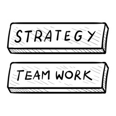 cooperation strategy handdrawn illustration