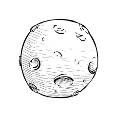 moon handdrawn illustration