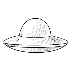 ufo handdrawn illustration