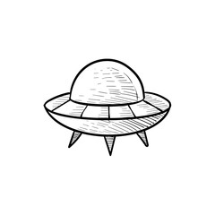 ufo handdrawn illustration