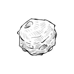 meteoroid handdrawn illustration