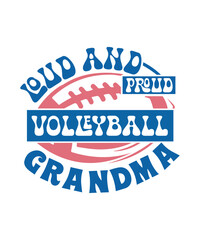 loud and proud Volleyball grandma svg