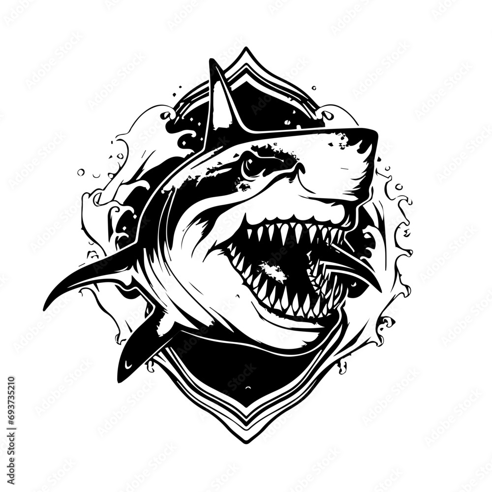 Sticker Shark Vector - Stickers
