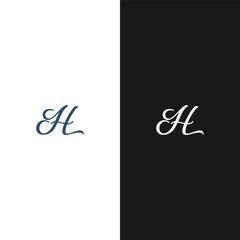 H letter logo, Letter H logo, H letter icon Design with black background. Luxury H letter 