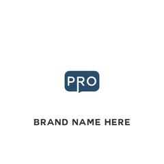 PRO logo. P R O design. White PRO letter. PRO, P R O letter logo design. Initial letter PRO linked circle uppercase monogram logo R letter logo vector design. 