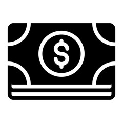 This is the Money icon from the investment icon collection with an glyph style
