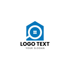 Fototapeta premium Search House, Real Estate Logo Design Vector Modern Logo 