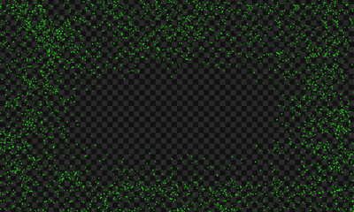 Vector transparent green glitter background