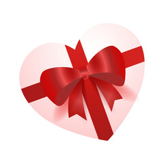 Vector valentines day heart gift box celebration greeting design