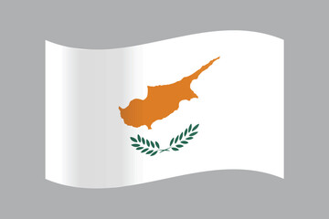 The flag of the Republic of Cyprus as a vector illustration