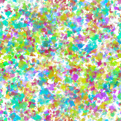 Bold bright multicolor layered brush strokes on white Abstract blurred painted artistic seamless pattern