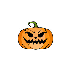 halloween pumpkin colorful logo illustration
