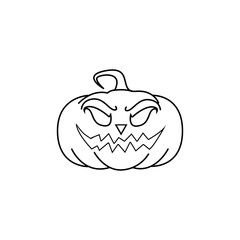 halloween pumpkin vector line art