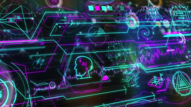 Animated three-dimensional space of the digital world.