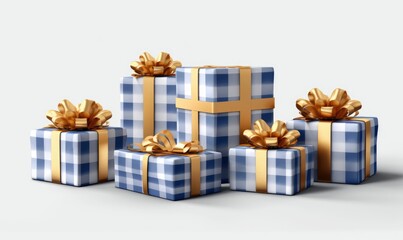 Obraz premium Collection of gift-wrapped Christmas, Birthday and Valentines 