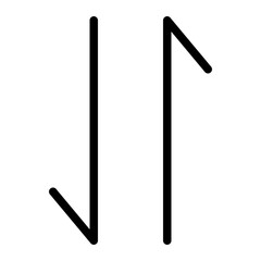 This is the Shuffle icon from the Music Player icon collection with an Outline style