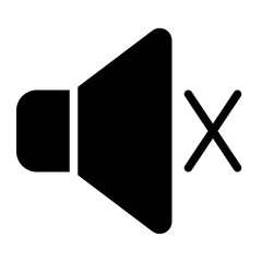 This is the Mute icon from the Music Player icon collection with an Glyph style