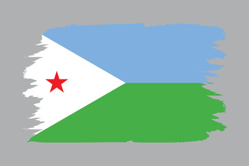 The flag of the Republic of Djibouti as a vector illustration