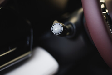 control buttons on the steering wheel of a car