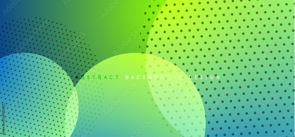 Poster abstract tech circles vector background, technology digital bubbles