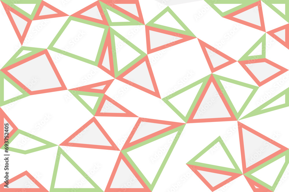 Poster geometric of pattern vector. design mosaic of polygon tile colorful on white background. design prin