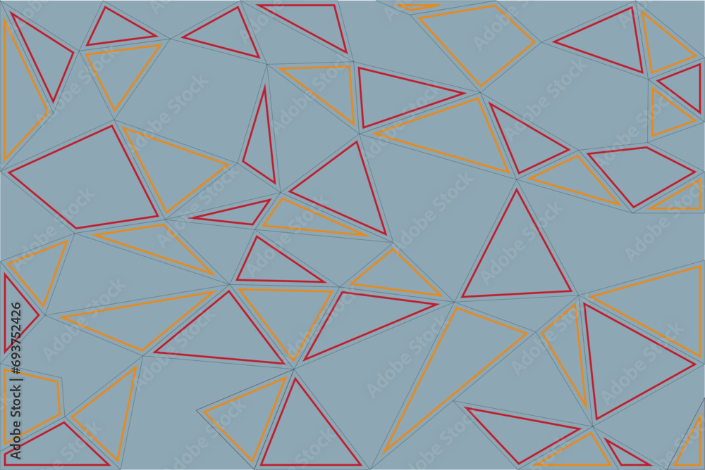 Poster geometric of pattern vector. design mosaic of polygon tile colorful on blue background. design print
