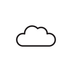 Fototapeta premium cloud vector icon for weather and technlogy icon, flat trendy style illustration on white backgrounnd..eps