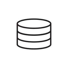 database storage vector icon technology, flat simple illustration on white backgrounnd..eps