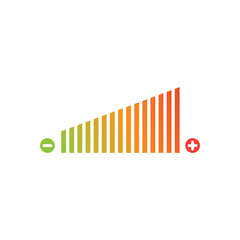 volume adjustment vector icon, flat illustration on white backgrounnd..eps
