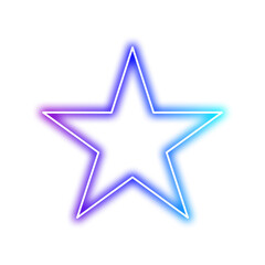 stars glowing in the dark, purple blue neon lights. Flaming star frame design. Neon lights shine. Neon frame