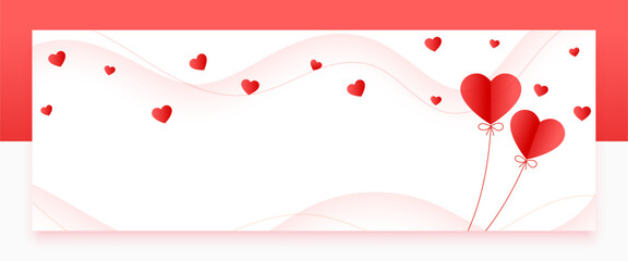 paper style love heart balloon romantic wallpaper design