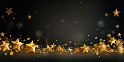 Golden christmas lettering with stars