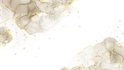 Green Watercolor Ink Graphic Element