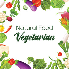 Social media post vegetarian food template design