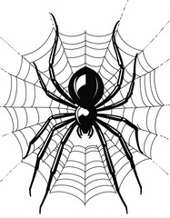Obraz premium spider drawn with line