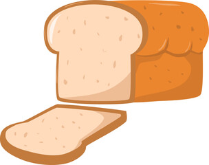 Delicious bread food illustration