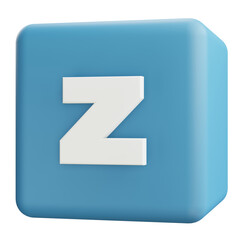 Small letter z 3d Icon