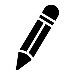 This is the Pencil icon from the Education icon collection with an Glyph style