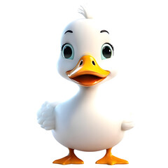 3D white duck