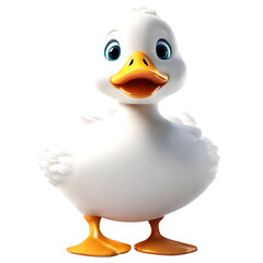3D white duck