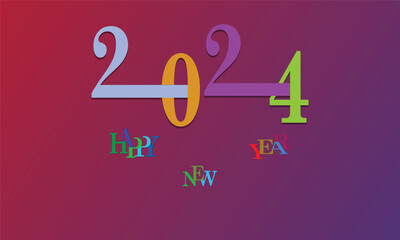 happy new year card 2024