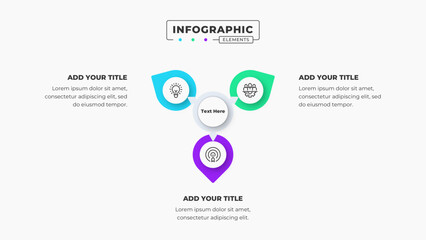 Vector infographic design template with 3 steps or options