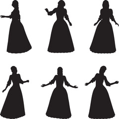 Woman in ball gown silhouette © AnnaPa