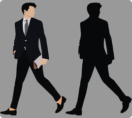 business silhouette of a person with portrait 