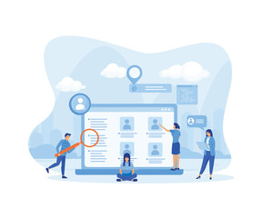 Job search. Employees looking for job. flat vector modern illustration 