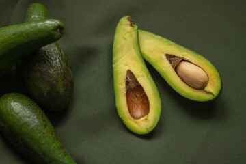 avocado on wooden background